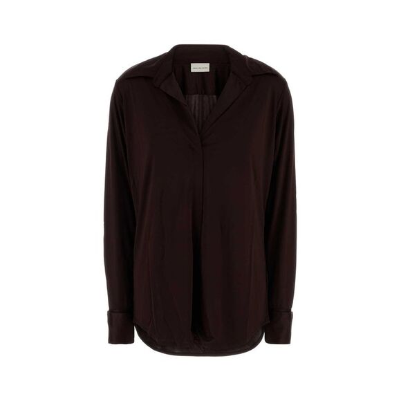 Dries Van Noten Women Grape Viscose Hulindra Shirt